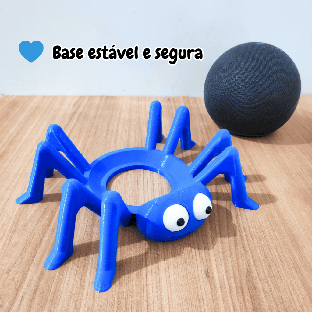Alexa Suporte Azul Echo Dot 4° e 5° Geração Acessórios Alexa Quarto Escritório Formato Aranha